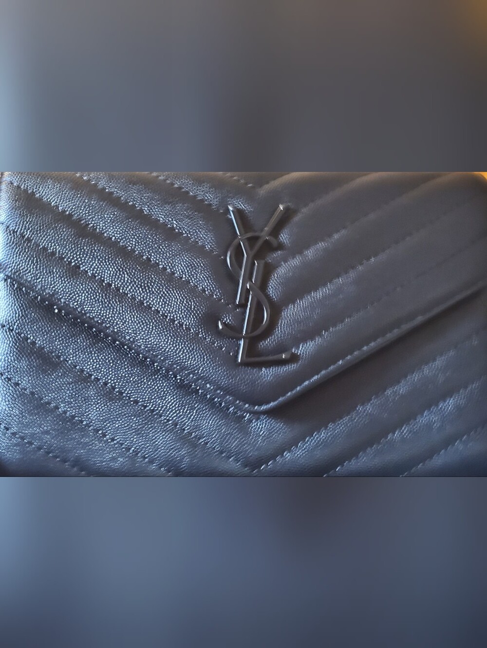 Black Quilted Leather Look  Shoulder Bag: Black Clutch